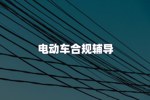 电动车合规辅导